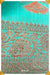 Gomti Benares Turquoise Pure Silk Saree | Silk Mark Certified - Seven Sarees - Saree - Seven Sarees