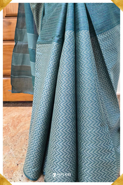 Green Chilly Chattisgarh Green Pure Kosa Silk Saree|Silk Mark Certified - Seven Sarees - Saree - Seven Sarees