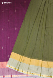 Harshita Signature Seven Handloom Green Bangalore Pure Cotton Saree - view 1