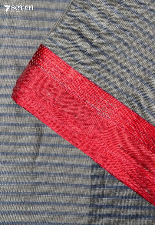 Haruni Signature Seven Handloom Blue Bangalore Pure Cotton Saree - Seven Sarees - Saree - Seven Sarees
