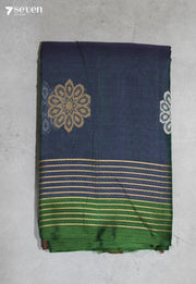 Harvesha Signature Seven Handloom Blue Bangalore Pure Cotton Saree - Seven Sarees - Saree - Seven Sarees