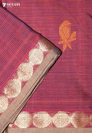 Harvya Signature Seven Handloom Red Bangalore Pure Cotton Saree - Seven Sarees - Saree - Seven Sarees