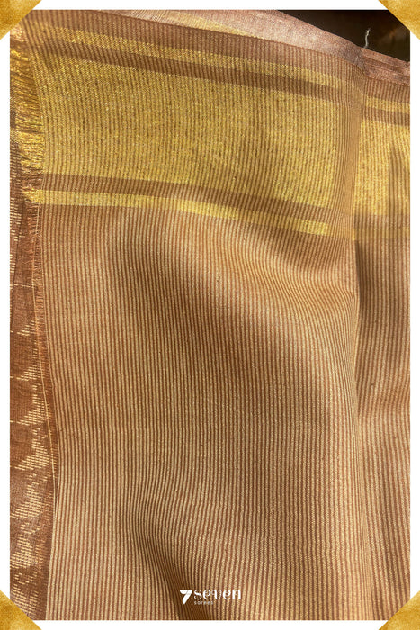 Heather Chattisgarh Brown Pure Kosa Silk Saree|Silk Mark Certified - Seven Sarees - Saree - Seven Sarees