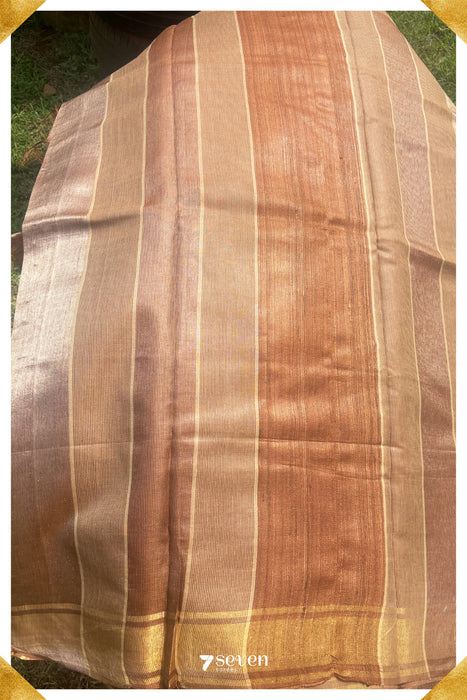 Heather Chattisgarh Brown Pure Kosa Silk Saree|Silk Mark Certified - Seven Sarees - Saree - Seven Sarees