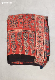 Hemangi Kutch Red Pure Handmade Ajrakh Modal with Handpasted Mirrors - view 2