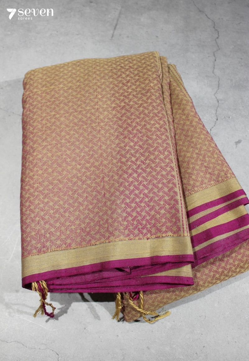 Hemangi Signature Seven Handloom Khakhi Bangalore Pure Cotton Saree - Seven Sarees - Saree - Seven Sarees