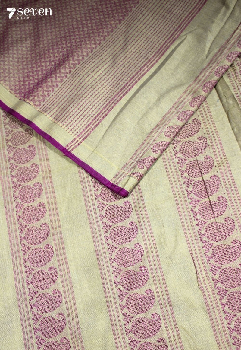 Hemangi Signature Seven Handloom Khakhi Bangalore Pure Cotton Saree - Seven Sarees - Saree - Seven Sarees