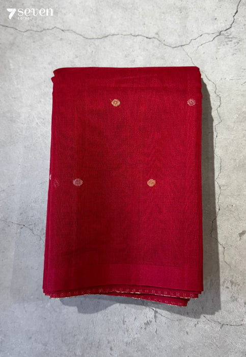 Hemavathi Signature Seven Handloom Orange Bangalore Pure Silk Cotton Saree - Seven Sarees - Saree - Seven Sarees