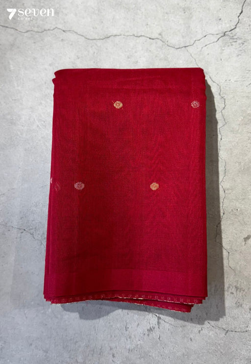 Hemavathi Signature Seven Handloom Orange Bangalore Pure Silk Cotton Saree - Seven Sarees - Saree - Seven Sarees