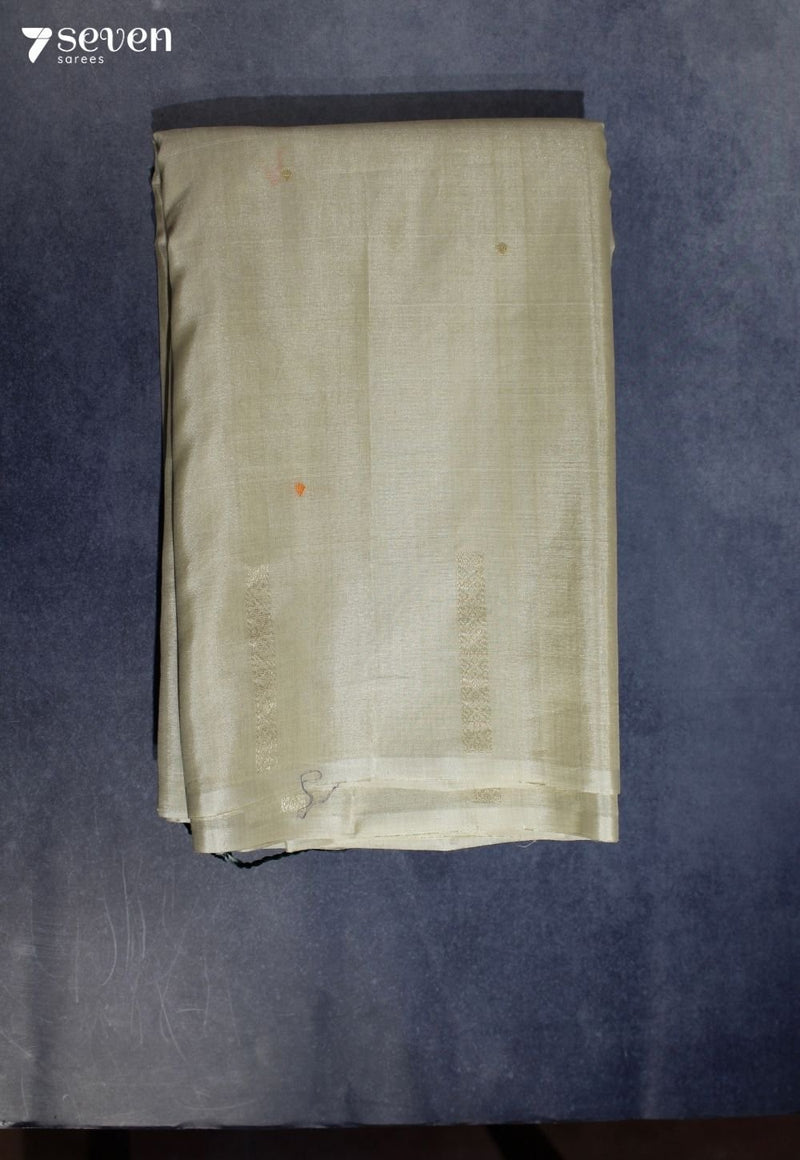Hemlata Signature Seven Handloom Off - White Bangalore Pure Silk Cotton Saree - Seven Sarees - Saree - Seven Sarees