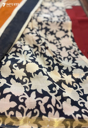 Hilltop Honey Jaipur Red Handblock 100% Cotton Saree - Seven Sarees - Saree - Seven Sarees