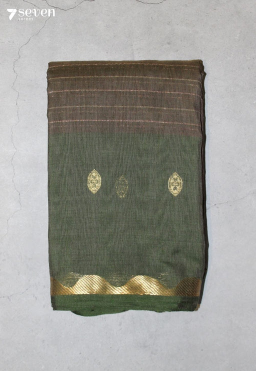 Ilamegha Signature Seven Handloom Green Bangalore Pure Cotton Saree - Seven Sarees - Saree - Seven Sarees