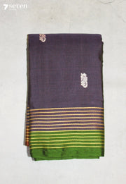 Ilanvesha Signature Seven Handloom Purple Bangalore Pure Cotton Saree - Seven Sarees - Saree - Seven Sarees