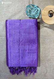 Indra Mangalagiri Handloom Violet Vegan Silk Saree - Seven Sarees - Saree - Seven Sarees