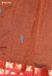 Indraneela Signature Seven Handloom Brown Bangalore Pure Cotton Saree - view 5