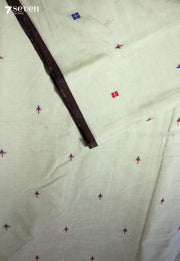 Indrani Signature Seven Handloom Pista Bangalore Pure Cotton Saree - Seven Sarees - Saree - Seven Sarees