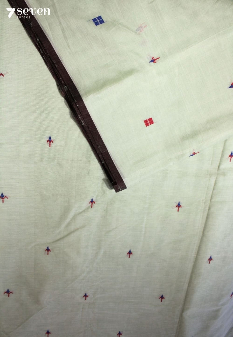 Indrani Signature Seven Handloom Pista Bangalore Pure Cotton Saree - Seven Sarees - Saree - Seven Sarees