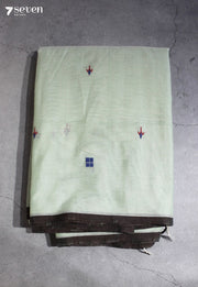 Indrani Signature Seven Handloom Pista Bangalore Pure Cotton Saree - Seven Sarees - Saree - Seven Sarees