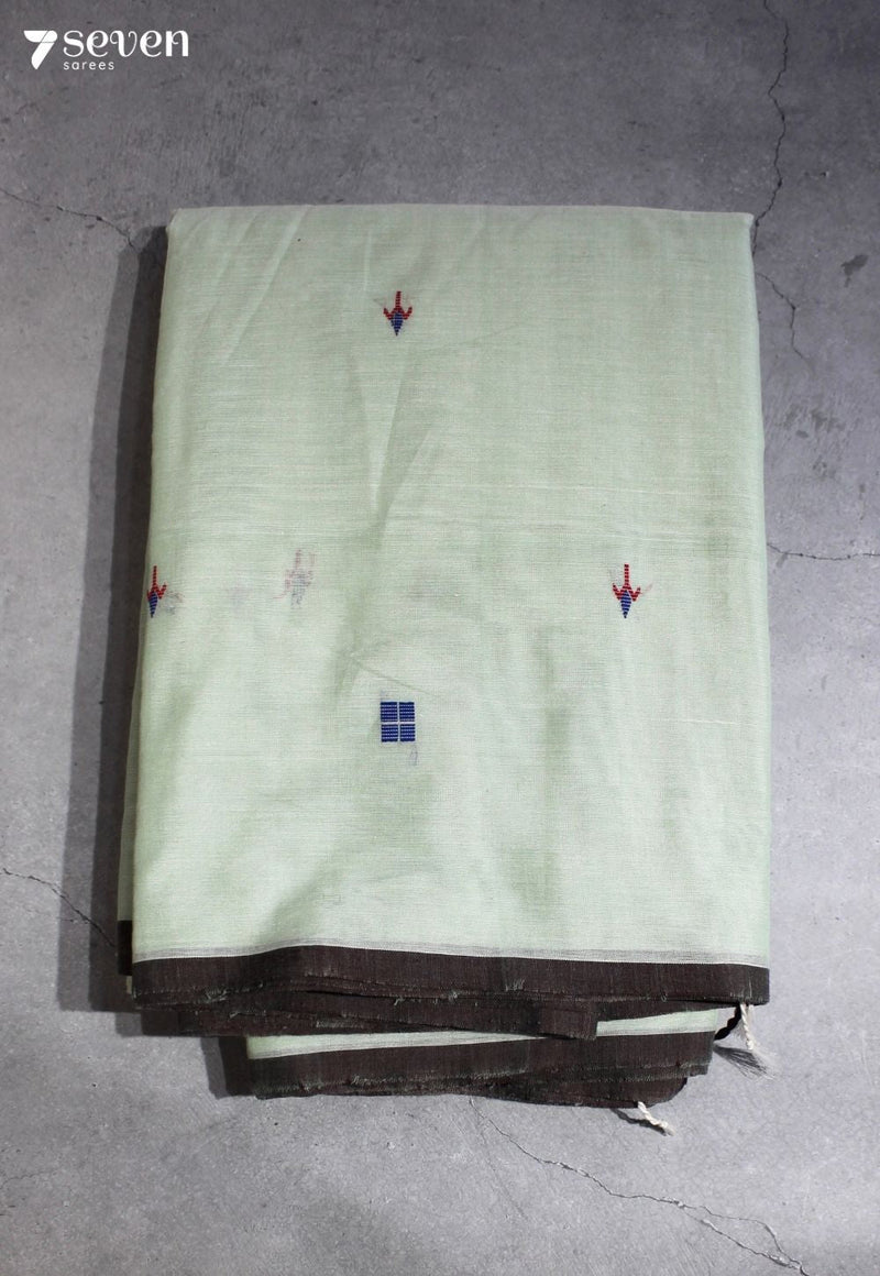 Indrani Signature Seven Handloom Pista Bangalore Pure Cotton Saree - Seven Sarees - Saree - Seven Sarees