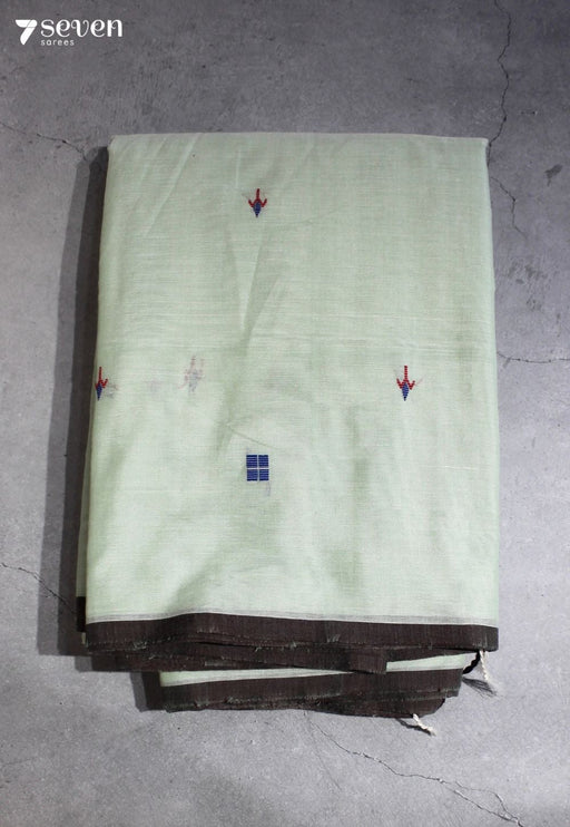 Indrani Signature Seven Handloom Pista Bangalore Pure Cotton Saree - Seven Sarees - Saree - Seven Sarees