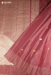 Indumati Signature Seven Handloom Maroon Bangalore Pure Silk Cotton Saree - Seven Sarees - Saree - Seven Sarees