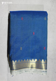 Iravati Signature Seven Handloom Blue Bangalore Vegan Silk Saree - Seven Sarees - Saree - Seven Sarees