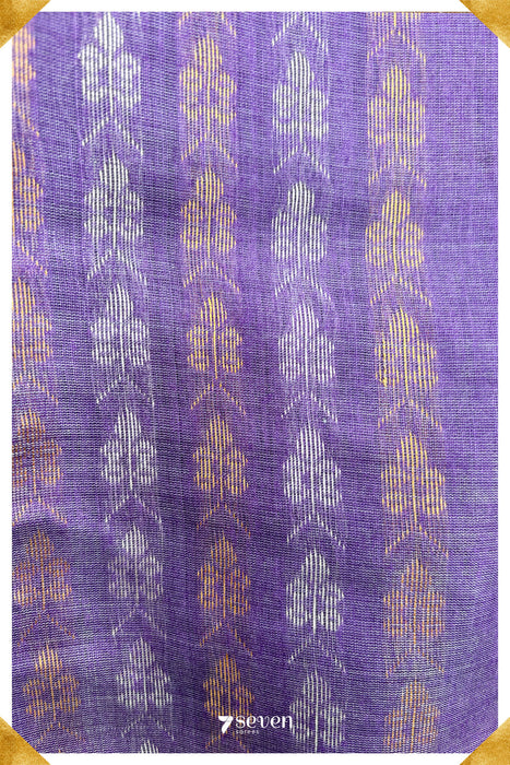 Iris Chattisgarh Purple Pure Kosa Silk Saree|Silk Mark Certified - Seven Sarees - Saree - Seven Sarees