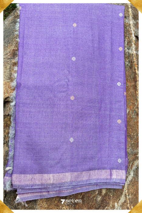 Iris Chattisgarh Purple Pure Kosa Silk Saree|Silk Mark Certified - Seven Sarees - Saree - Seven Sarees