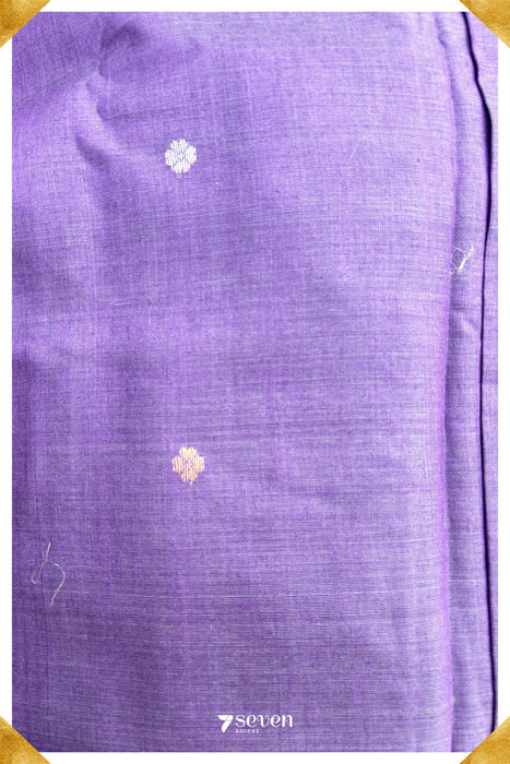 Iris Chattisgarh Purple Pure Kosa Silk Saree|Silk Mark Certified - Seven Sarees - Saree - Seven Sarees