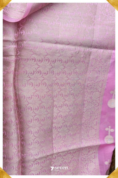 Jahanavi Benares Pink Pure Silk Saree | Silk Mark Certified - Seven Sarees - Saree - Seven Sarees