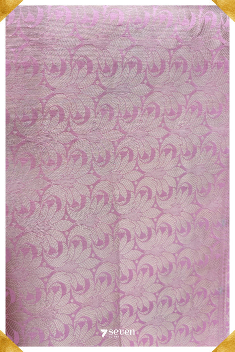 Jahanavi Benares Pink Pure Silk Saree | Silk Mark Certified - Seven Sarees - Saree - Seven Sarees