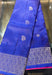 Jamun Flower Signature Seven Handloom Blue/ Red Bangalore Pure Silk Saree|Silk Mark Certified - Seven Sarees - Saree - Seven Sarees