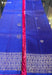 Jamun Flower Signature Seven Handloom Blue/ Red Bangalore Pure Silk Saree|Silk Mark Certified - Seven Sarees - Saree - Seven Sarees