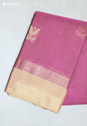 Jivanira Signature Seven Handloom Pink Bangalore Pure Cotton Saree - Seven Sarees - Saree - Seven Sarees