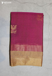 Kairanthi Signature Seven Handloom Pink Bangalore Pure Cotton Saree - Seven Sarees - Saree - Seven Sarees