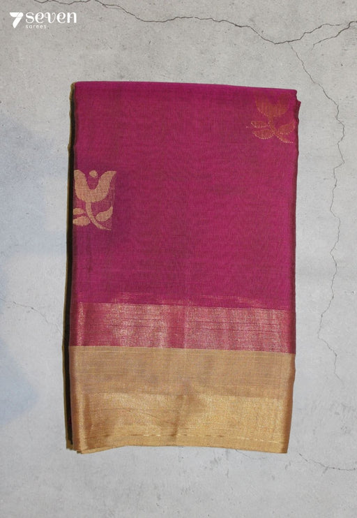 Kairanthi Signature Seven Handloom Pink Bangalore Pure Cotton Saree - Seven Sarees - Saree - Seven Sarees