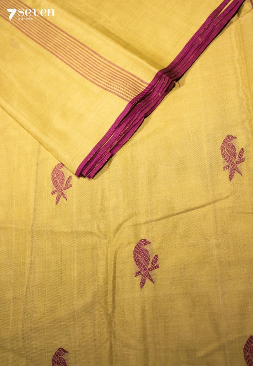 Kalpita Signature Seven Handloom Khakhi Bangalore Pure Cotton Saree - Seven Sarees - Saree - Seven Sarees