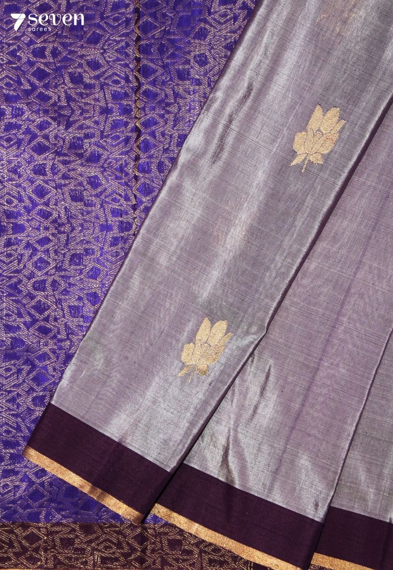 Kalyanika Signature Seven Handloom Lavendar Bangalore Pure Silk Cotton Saree - view 5