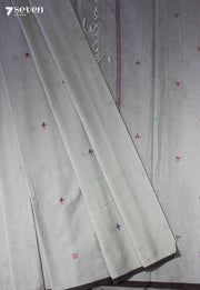 Kamalata Signature Seven Handloom Blue - White Bangalore Pure Cotton Saree - Seven Sarees - Saree - Seven Sarees
