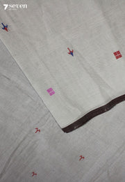 Kamalata Signature Seven Handloom Blue - White Bangalore Pure Cotton Saree - Seven Sarees - Saree - Seven Sarees