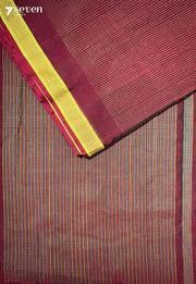 Kanchana Raga Signature Seven Handloom Red Bangalore Pure Cotton Saree - Seven Sarees - Saree - Seven Sarees