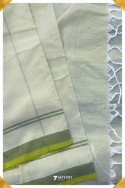 Kannamma Signature Seven Handloom Green Bangalore Vegan Silk Saree - Seven Sarees - Saree - Seven Sarees