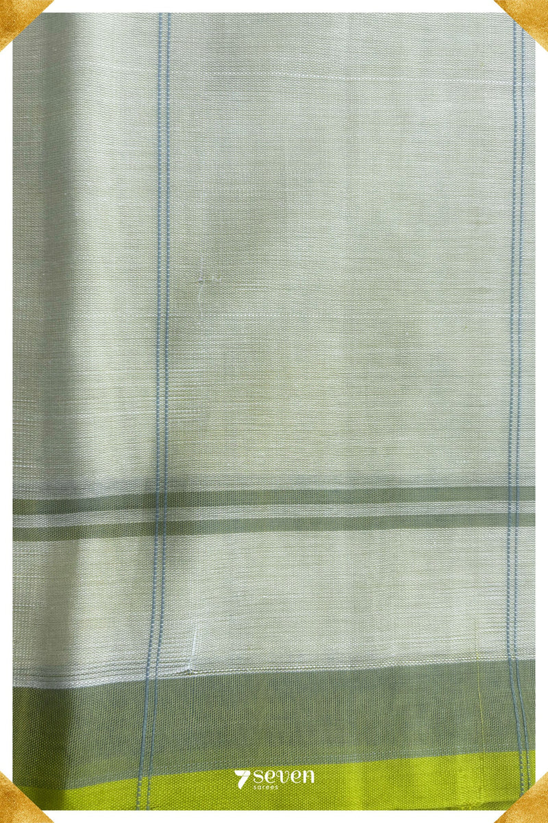 Kannamma Signature Seven Handloom Green Bangalore Vegan Silk Saree - Seven Sarees - Saree - Seven Sarees