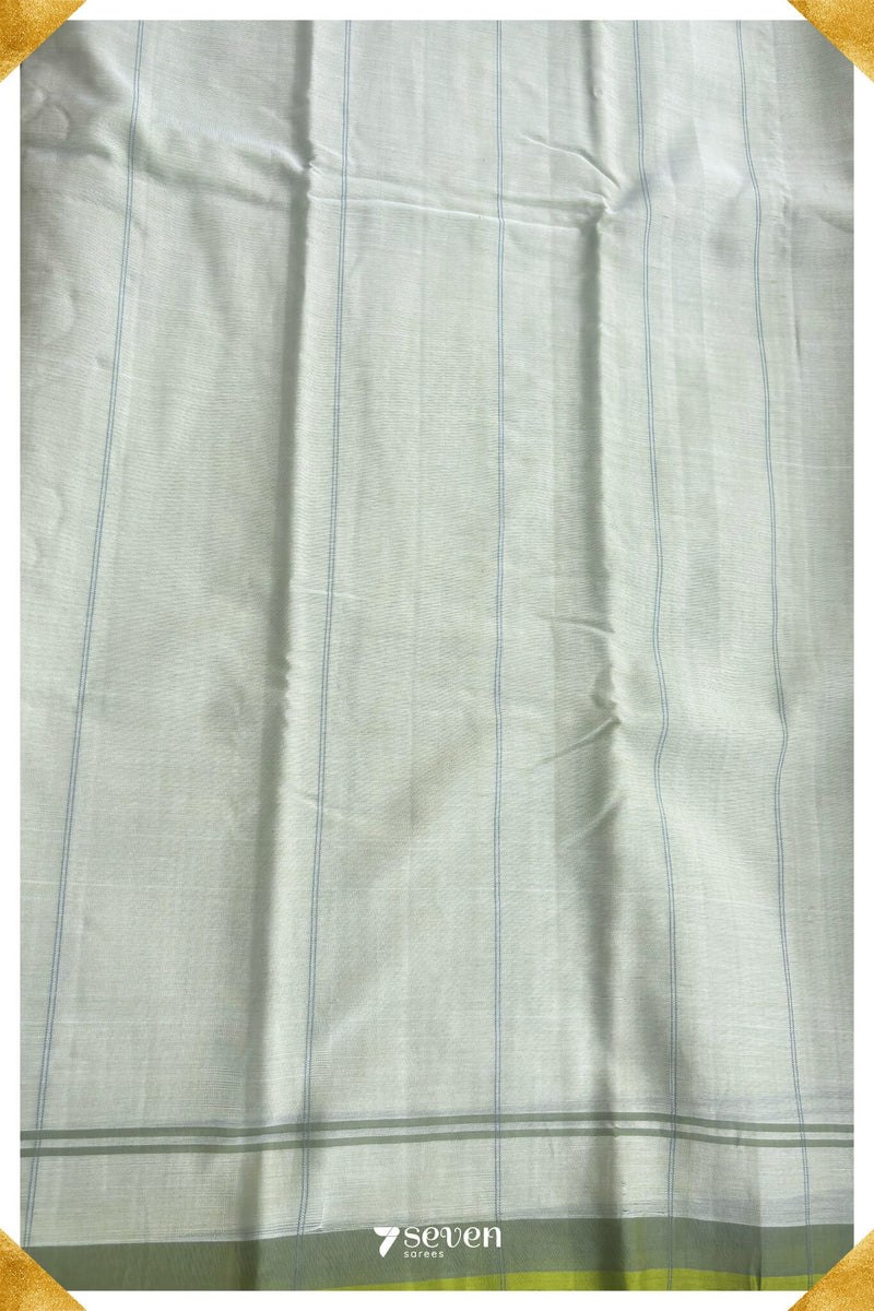 Kannamma Signature Seven Handloom Green Bangalore Vegan Silk Saree - Seven Sarees - Saree - Seven Sarees