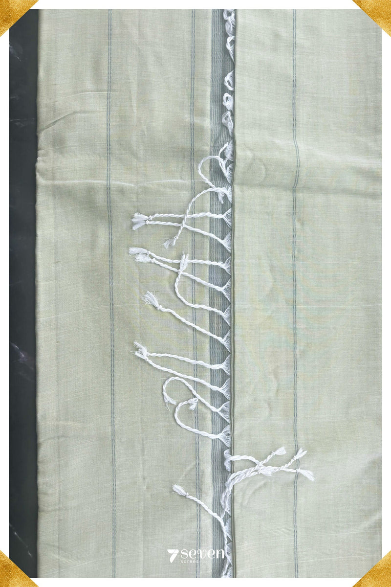 Kannamma Signature Seven Handloom Green Bangalore Vegan Silk Saree - Seven Sarees - Saree - Seven Sarees
