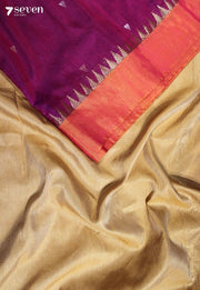 Karvini Signature Seven Handloom Pink Bangalore Pure Silk Cotton Saree - Seven Sarees - Saree - Seven Sarees