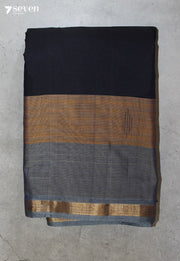 Kashmira Signature Seven Handloom Blue Bangalore Pure Cotton Saree - Seven Sarees - Saree - Seven Sarees
