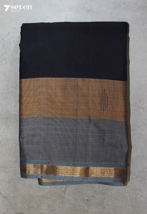 Kashmira Signature Seven Handloom Blue Bangalore Pure Cotton Saree - Seven Sarees - Saree - Seven Sarees