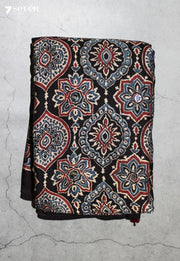Kaumudi Kutch Black Pure Handmade Ajrakh Modal with Handpasted Mirrors - view 2