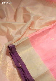 Kaveri Rajika Signature Seven Handloom Pink Bangalore Pure Silk Cotton Saree - Seven Sarees - Saree - Seven Sarees